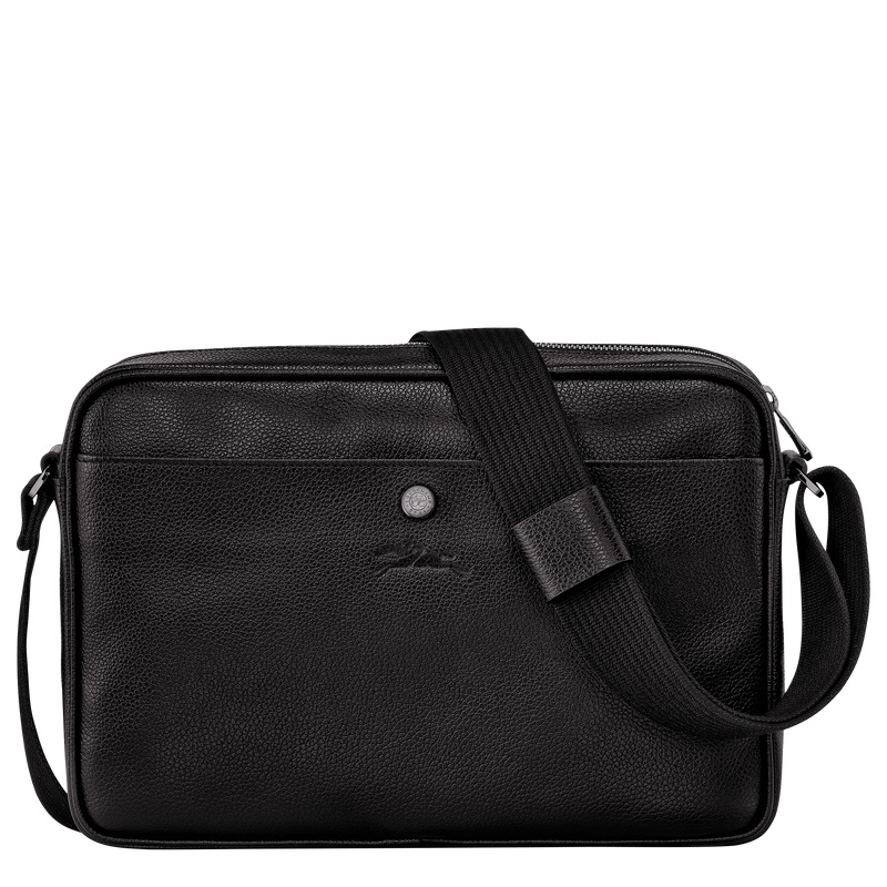Longchamp | Le Foulonné M Camera bag Black - Leather | Black
