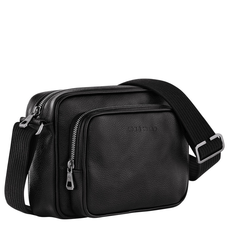 Longchamp | Le Foulonné S Camera bag Black - Leather | Black