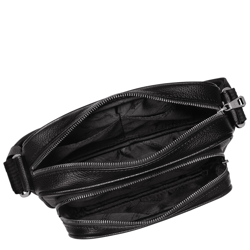Longchamp | Le Foulonné S Camera bag Black - Leather | Black