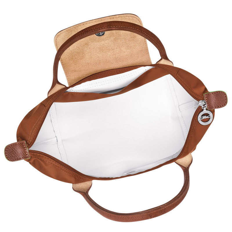 Longchamp | Le Pliage Green S Handbag Cognac - Recycled canvas | Cognac