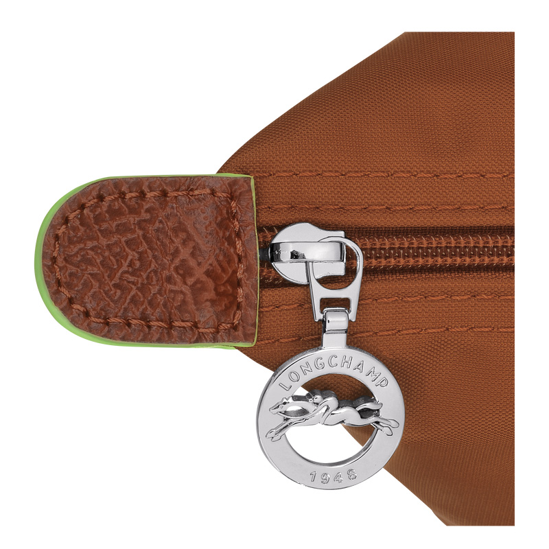 Longchamp | Le Pliage Green S Handbag Cognac - Recycled canvas | Cognac