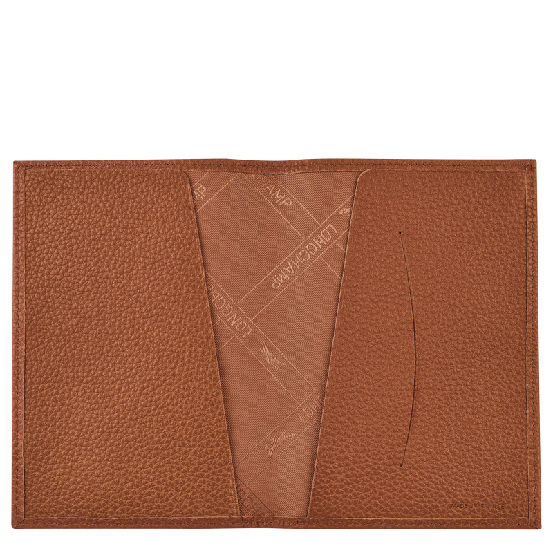 Longchamp | Le Foulonné Passport cover Caramel - Leather | Caramel