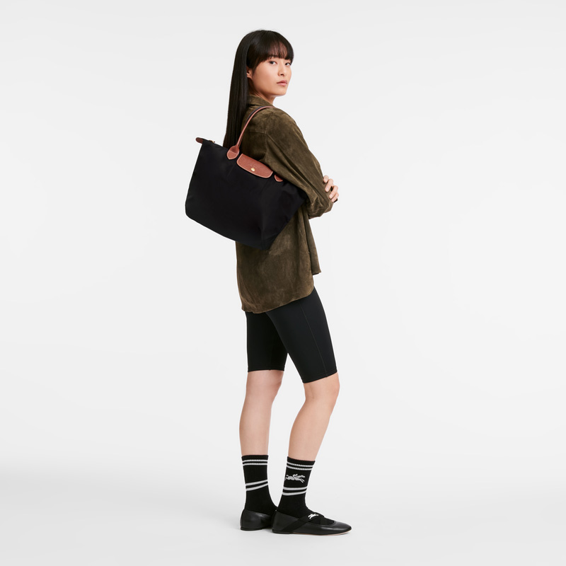 Longchamp | Le Pliage Original M Tote bag Black - Recycled canvas | Black