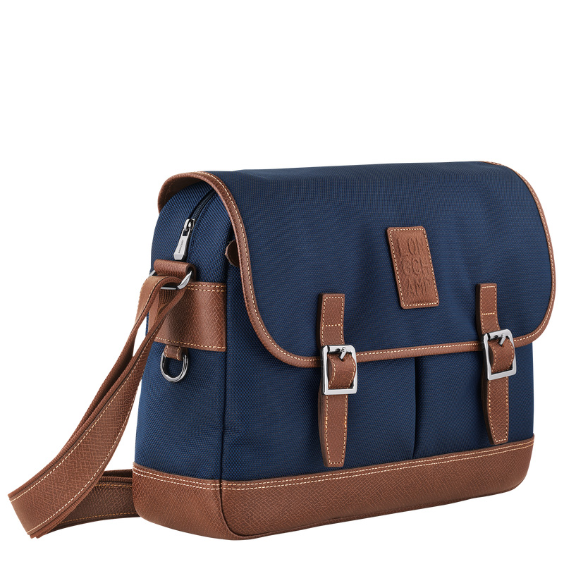 Longchamp | Boxford L Crossbody bag Blue - Recycled canvas | Blue