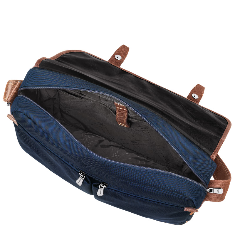 Longchamp | Boxford L Crossbody bag Blue - Recycled canvas | Blue