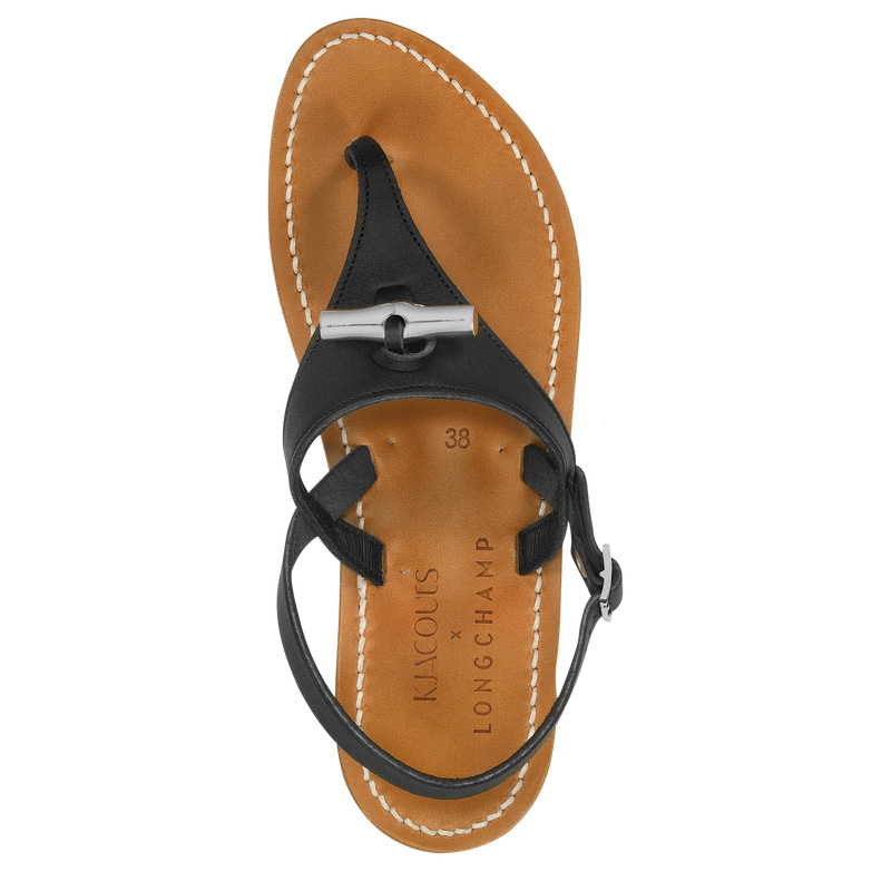 Longchamp | x K.Jacques Sandals Black - Leather | Black