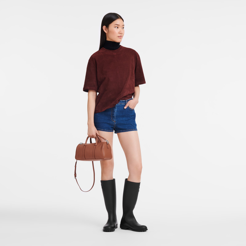 Longchamp | Daylong M Handbag Cognac - Leather | Cognac