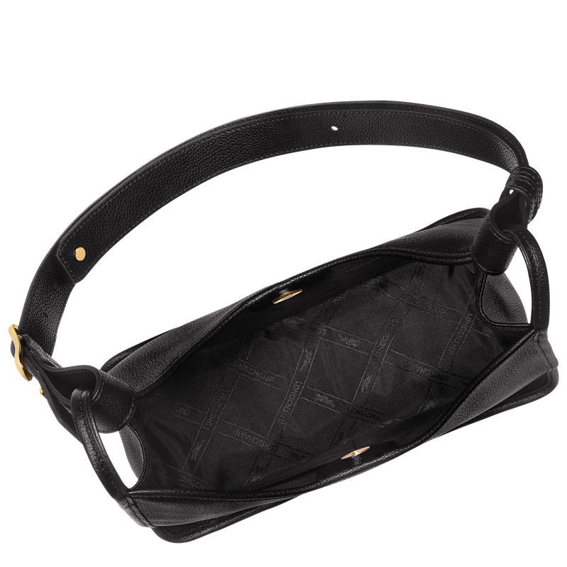 Longchamp | Le Foulonné M Hobo bag Black - Leather | Black