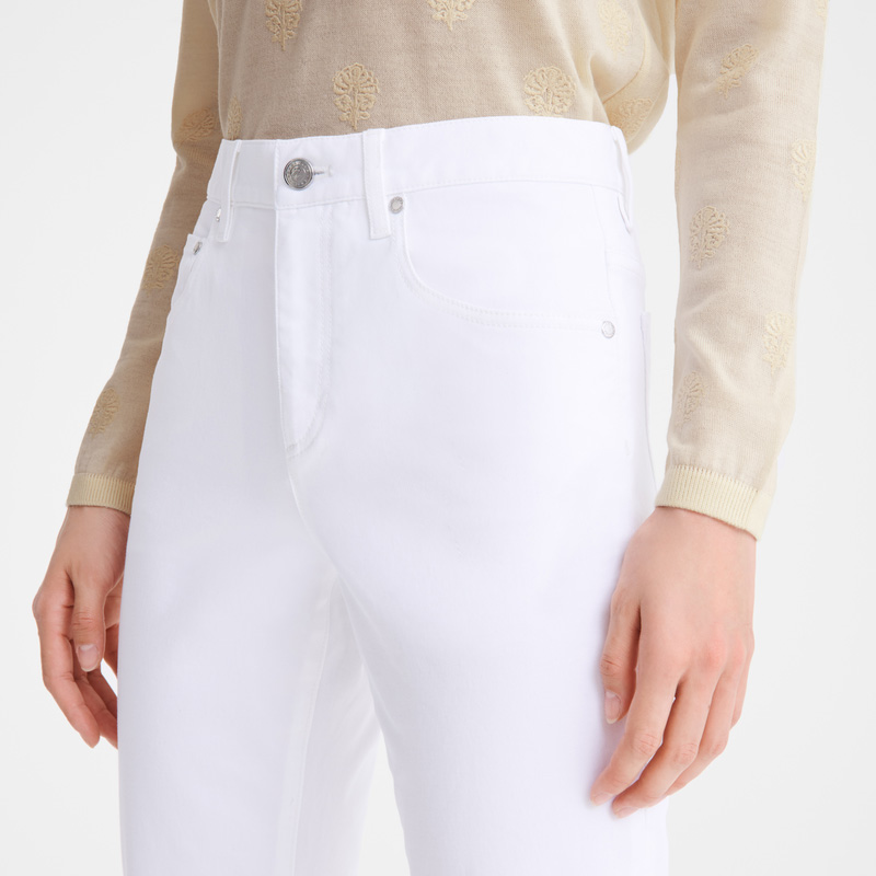 Longchamp | Trousers White - Gabardine | White