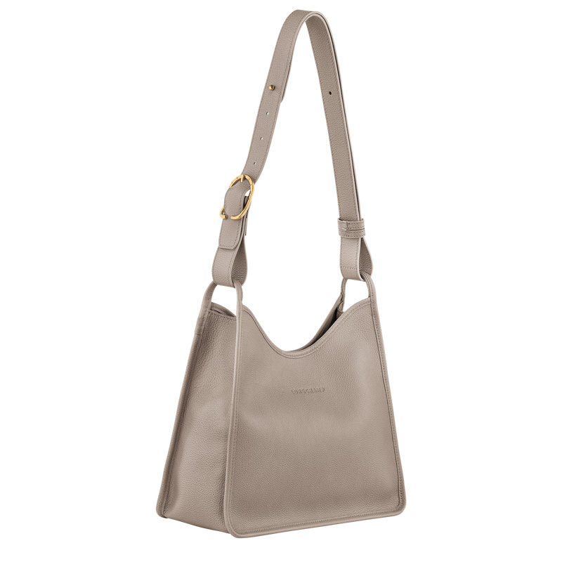Longchamp | Le Foulonné M Hobo bag Turtledove - Leather | Turtledove
