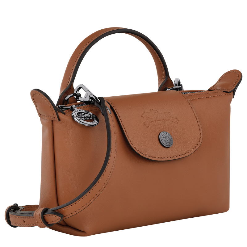 Longchamp | Le Pliage Xtra XS Pouch Cognac - Leather | Cognac