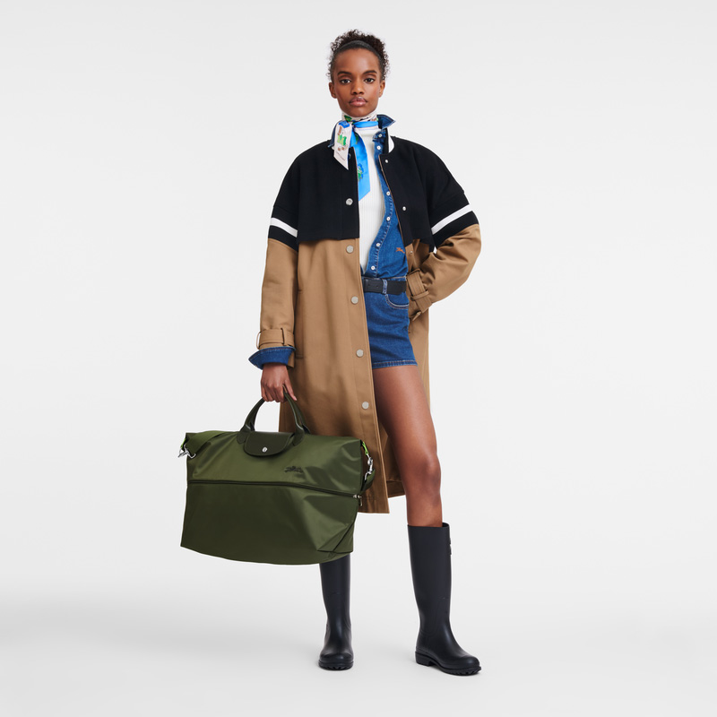 Longchamp | Le Pliage Green Travel bag expandable Forest - Recycled canvas | Forest