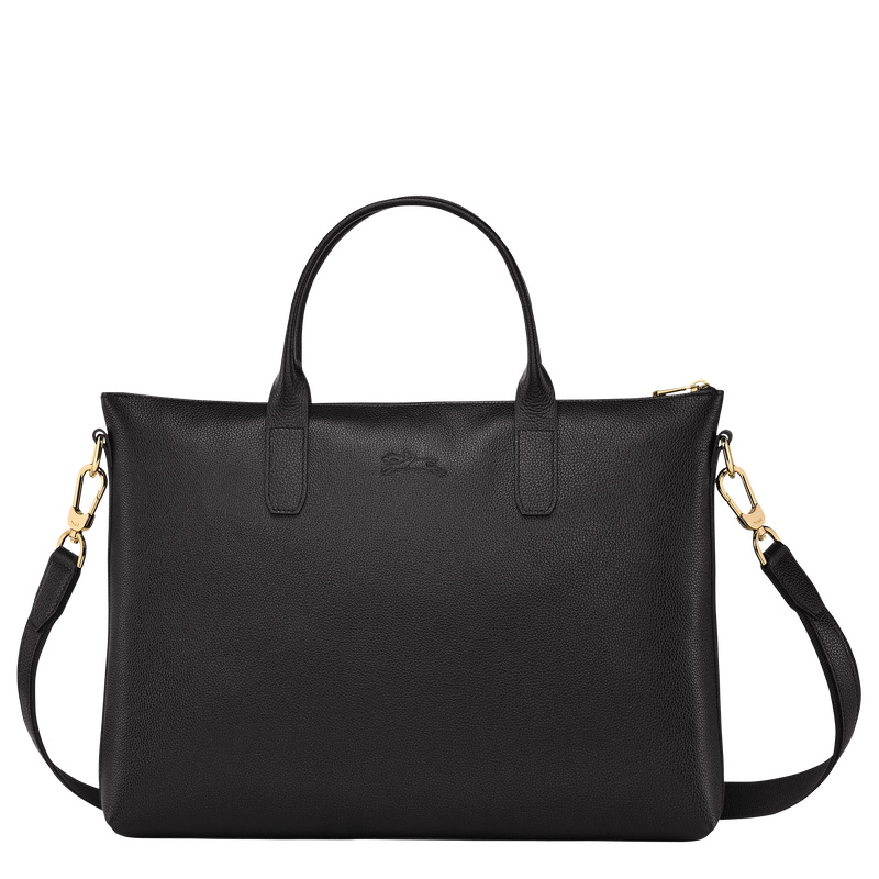 Longchamp | Le Foulonné S Briefcase Black - Leather | Black