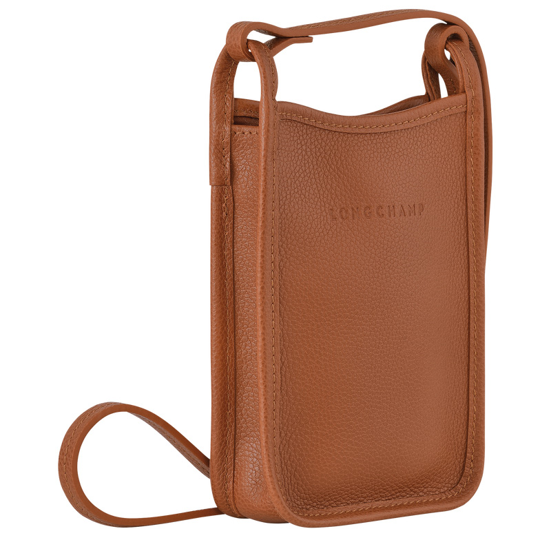 Longchamp | Le Foulonné Phone case Caramel - Leather | Caramel