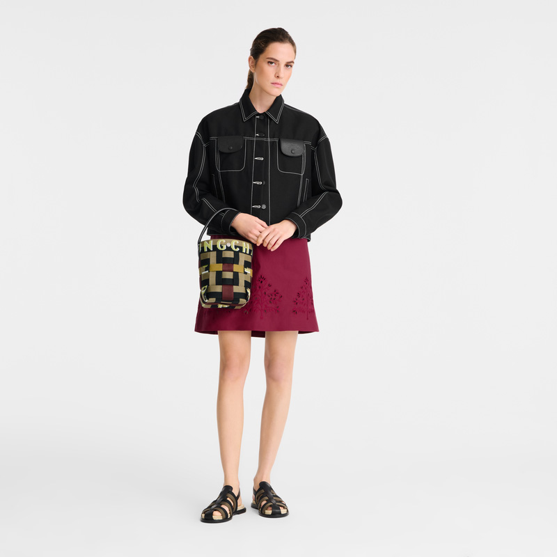 Longchamp | Re-Play XS Bucket bag Ginger/Black - Canvas | Ginger/Black