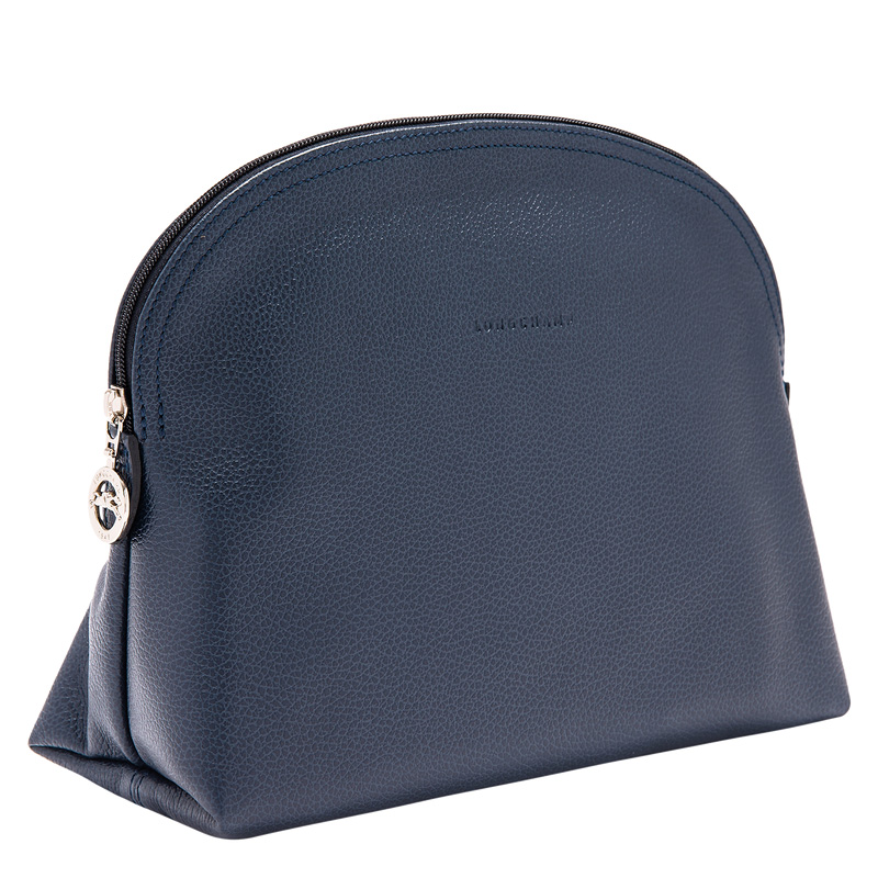 Longchamp | Le Foulonné Toiletry case Navy - Leather | Navy