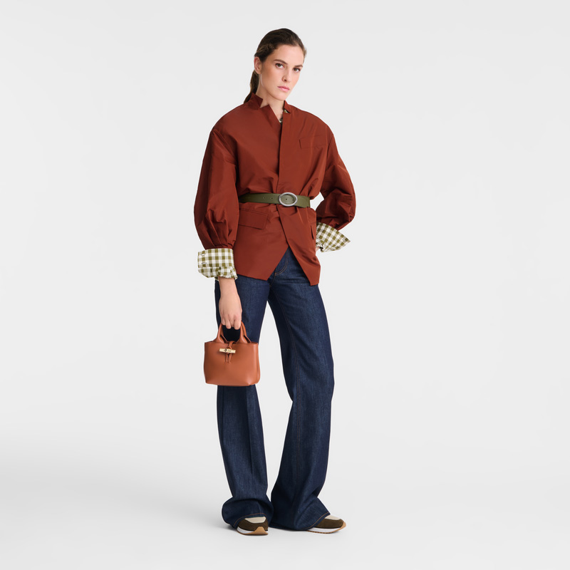 Longchamp | Le Roseau XS Handbag Bark - Leather | Bark
